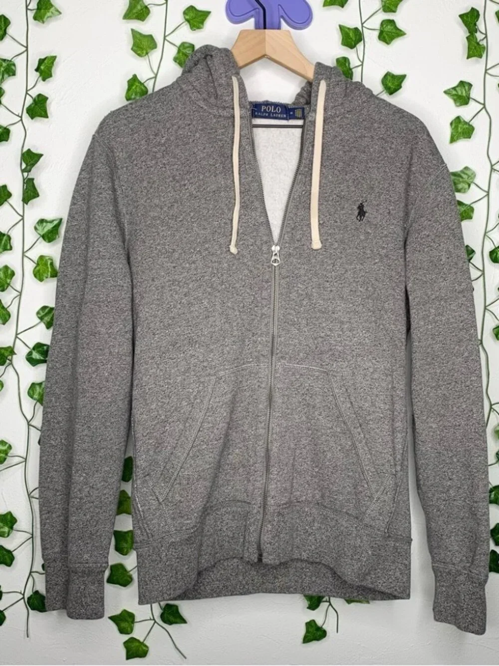 Polo Ralph Lauren Fleece Full Zip Hoodie Alaskan Heather Grey Men's Medium